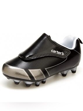 Carter’s black & silver soccer cleats, 8